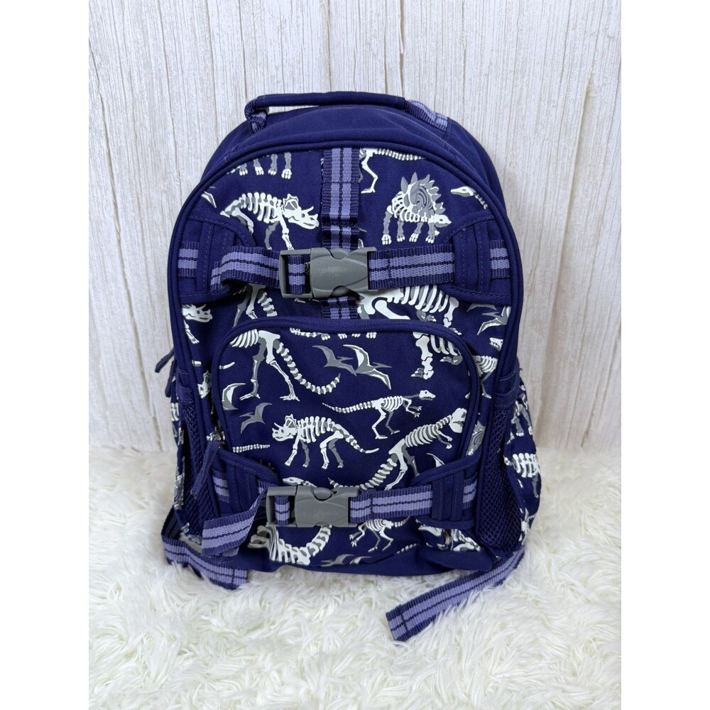 Pottery Barn Kids Mackenzie Navy Dinosaur Bones Glow in the Dark Travel Backpack